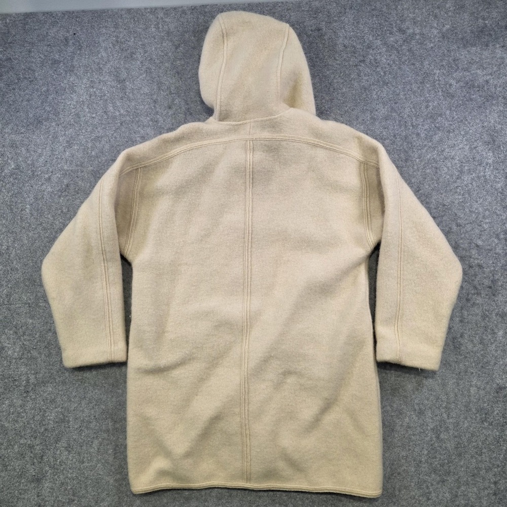 VTG‎ LL Bean Womens Medium Beige 100% Wool Hooded Parka Austria Jacket Sweater - Picture 12 of 16